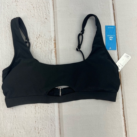 Bikini Top Women Bathing Suits Square Neck Cutout Adjustable Straps Back Hook - Picture 6 of 14